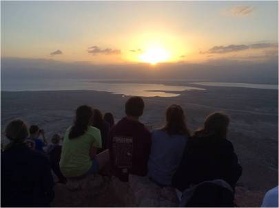Massada, Sonnenaufgang am Toten Meer